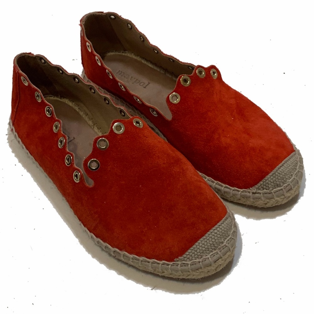 7 / maypol Women's Red Suede Espadrilles
